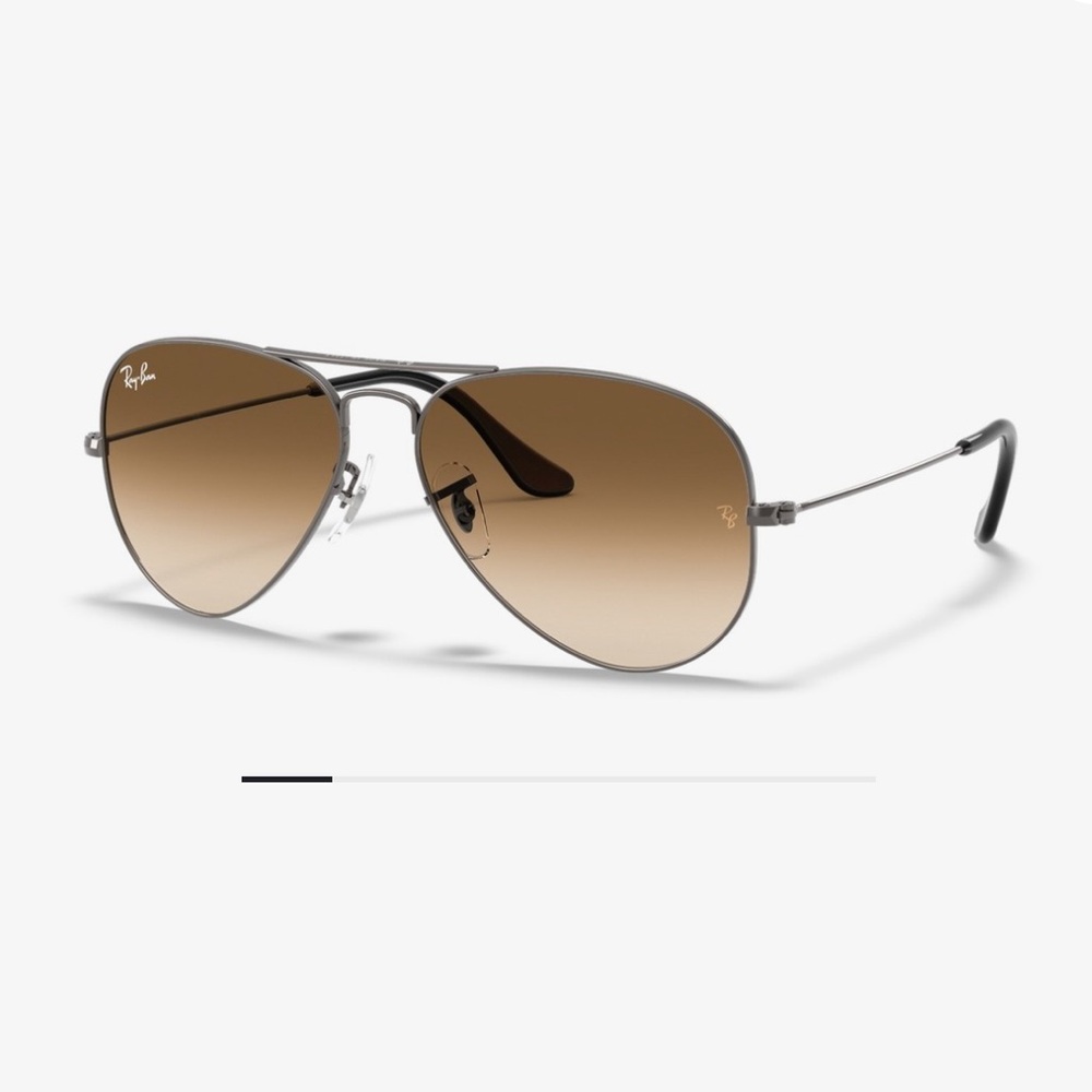 Ray-Ban Brown Gradient Aviator Sunglasses